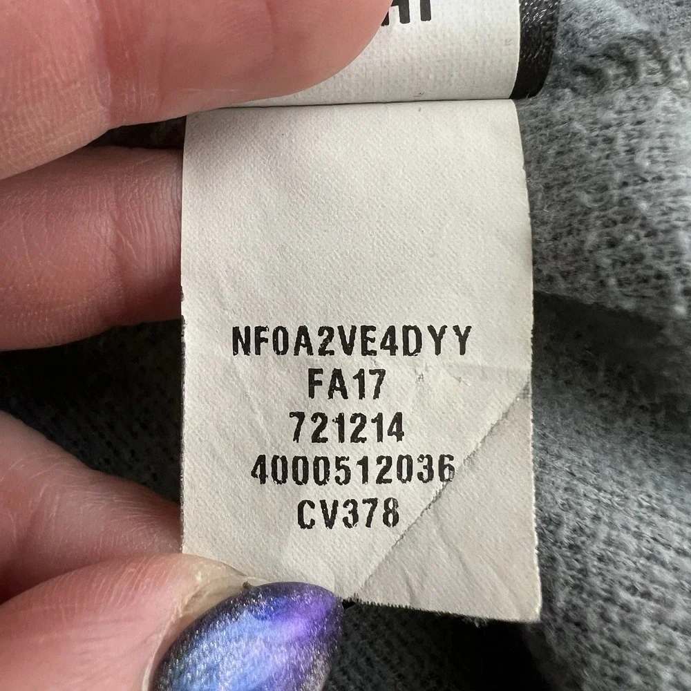 The North Face Mens Small Canyonlands Sweatshirt Hooded Jacket Gray Full‎ Zip